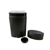 Fournisseur Forme Ovale 75g Récipient Bâton Déodorant Plastique Noir Mat pour Hommes Remplissage Fond Pp Bâton de Protection Solaire Bouteille 2.5oz