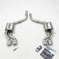 Silencieux d'échappement SDO Performance Axle compatible avec Mercedes Benz C63 AMG W204 6.2L 2008-2015, tuyau en acier inoxydable avec valve