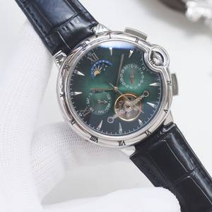 <span class=keywords><strong>Reloj</strong></span> Mecánico Automático de Lujo con Tourbillon Hueco, Puntero de Cristal, Acero Inoxidable, Resistente al Agua 3BAR, Estilo Cartieres - Product Image 3