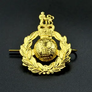 Maken Herdenkingsmunt Badge Goedkope Metalen Gegraveerd Reliëf 2d Logo Aangepaste Cap Badge