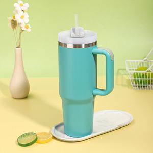 <b>40oz</b> Car Travel H2.0 <b>Handle</b> Mug Vacuum <b>Tumbler</b> Lid Straw Non-Slip Base OEM ODM Custom Logo - Product Image 3