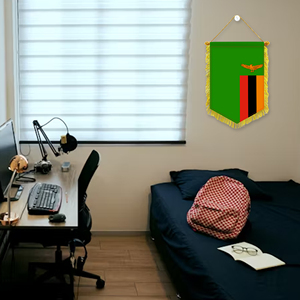 Wholesale Mini Pennant Car Flags 20x30cm Zambia Wall Decor <b>Small</b> Ornaments Hanging Digital Printing - Product Image 4