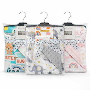 Couverture Bébé Sensorielle Minky à Pois, Vente en Gros, Personnalisée, Douce en Polaire Gaufrée Double Face, Couverture d'Emmaillotage pour Tout-Petits, Certifiée CPC OEKO-TEX, Direct Usine - Product Image 1