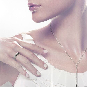 Collar de Perlas de Acero Inoxidable 304 con Cadena Larga y Perlas Redondas para Uso Diario, Joyería para Mujer - Product Image 2
