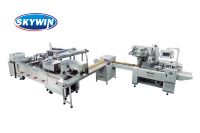 Machine à sandwichs à la crème de biscuits Skywin, nouvelle conception, connectée à une machine d'emballage sur le bord pour la ligne de fabrication de biscuits