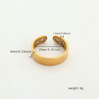 Nouveau anneau magnétique en acier inoxydable 18K Double magnétique pour le soulagement du ronflement santé accessoires de bijoux de mode