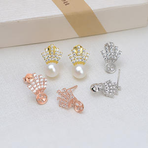 Composants de bijoux Wenchi Mabei S925 9.7 Pendentif 10.3 Boucles d'oreilles 10.7 Bague 11.3 Ensemble Accessoires en perles Support vide 5313 - Product Image 1