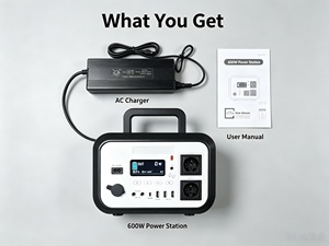 600W 576Wh 220V EU 110V US Portable Power Station LFP Battery <b>Solar</b> Generator Dual AC Output Power Bank For Wholesale Bulk Order - Product Image 6