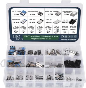 180PCS USB 2.0 3.0 A-type C-type MICRO USB Connection Box Male and Female Plug Board MINI - Product Image 2