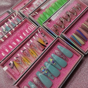 ศุลกากรเด็กเล็บปลอมสาวน้อยน่ารักกดบนเล็บสําหรับวันเกิดสําหรับเด็กผู้หญิงขายส่งกดบนเล็บ - Product Image 5