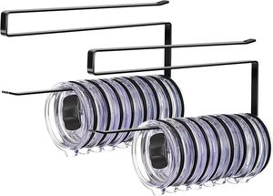 Organisateur de couvercles de gobelets, organisateur de couvercles de tasses peu encombrant, support de couvercles auto-adhésif ou à visser pour le rangement dans les armoires de cuisine - Product Image 2