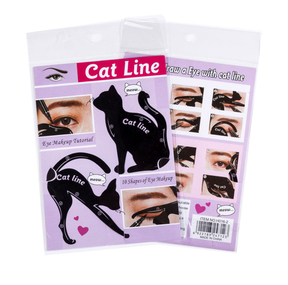 Eyeliner Tool Cat line Template Cat Eye Card Draw Eyeliner Stencils Eye Makeup Smokey Eyeshadow Applicators Auxiliary tool