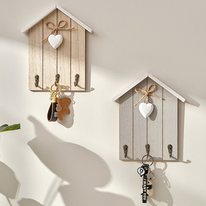 Portachiavi Rustico <span class=keywords><strong>in</strong></span> <span class=keywords><strong>Legno</strong></span> da Parete, Portachiavi Decorativo per Ingresso e Arredamento Casa - Product Image 3