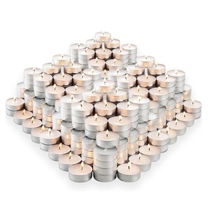 Bougies <span class=keywords><strong>Rechaud</strong></span> en cire de paraffine blanche Ensemble de bougies chauffe-plat à base d'aluminium durables de 4 heures pour les cérémonies religieuses Décor de restaurant - Product Image 1