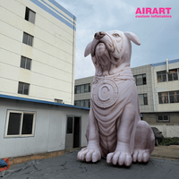 Grande mascotte publicitaire gonflable en forme de bouledogue pour la promotion de marque, ballon gonflable personnalisé en forme de chien pour accessoires