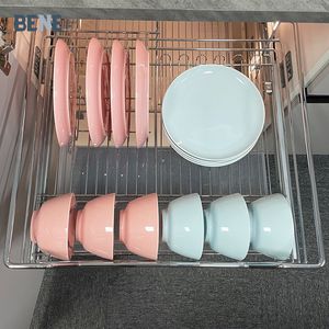 Accesorios Modernos y Ecológicos para Gabinetes de Cocina, Cesta Extraíble de Alambre Nanométrico, Ahorra Espacio para Platos y Vajilla, Cajón de Cocina S - Product Image 5