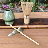 Cuillère à thé pliable en bambou blanc naturel avec logo personnalisé, compatible Matcha Chasen, outil gratte-thé, cuillère à mélanger portable