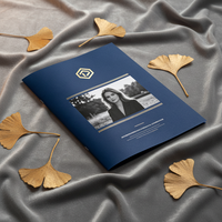 Service d'impression de brochures professionnelles à faible coût, avec reliure à cheval, pelliculage et impression couleur intégrale (OEM)