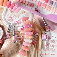 L'OEM/ODM bas en caoutchouc populaire supérieur de collection de vernis à ongles de gel de couche de base en caoutchouc de Vendeeni libèrent le vernis à ongles en caoutchouc de gel de couleur de la coutume 30