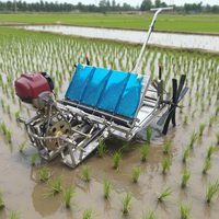 Prix EXW - Nouvelle transplanteuse de riz manuelle à 4 rangs, haute productivité, petite machine de plantation de riz avec composant moteur essentiel