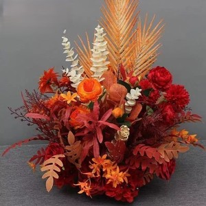 Luxuriöses Bodenstehendes Blumenarrangement für Hochzeiten, Fertigdeko, Eukalyptus-Girlande, Gangläufer-Panel, Künstliche Seidenblume - Product Image 6