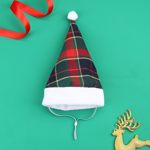 بندانات كلاب مخصصة بالجملة كبيرة الحجم من القطن لحفلات عيد الميلاد، بندانات كلاب مثلثة الشكل مزدوجة الطبقات بنقشة مربعات - Product Image 6