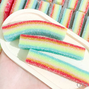QYS Simulated <b>Candy</b> Squishy Toy Ultra Soft Stress Relief Fidget Toy <b>Rainbow</b> Slow Rising Squeeze Toy - Product Image 1