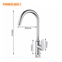 Robinet de cuisine thermostatique à poignée unique avec design moderne en acier inoxydable gris anthracite