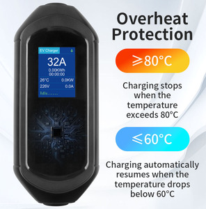 Chargeur EV portable 16A 3,5 kW Type 1 SAE J1772 avec prise SK, écran LCD intelligent, courant réglable, câble de charge rapide EVSE - Product Image 2