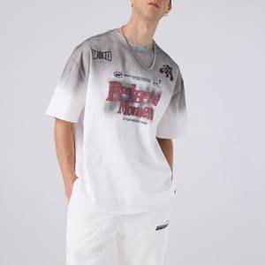 T-shirt da uomo <span class=keywords><strong>in</strong></span> puro cotone di alta qualità con sfumatura bianca <span class=keywords><strong>e</strong></span> nera. Progettato da un Designer. Personalizzabile con il Tuo Logo. - Product Image 2