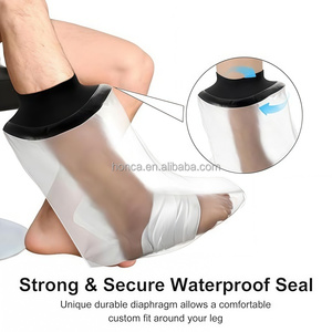 Protège-plâtre imperméable personnalisé pour fractures/entorses de la jambe courte, couvre-plâtre pour adultes, protection de bandage pour blessures - Product Image 1