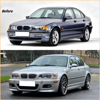 Kit de Conversión de Parachoques Delanteros y Traseros Estilo M3 para BMW Serie 3 E46 1998-2004, con Rejilla y Faldones Laterales