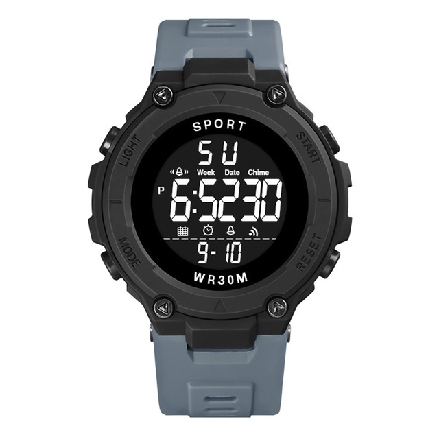 Men Wrist Watches Water Resistant Luminous Stopwatch Timer Dual Time Display Digital Watch