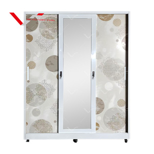 Armoire métallique à 3 portes coulissantes en acier pour chambre de bébé, motif imprimé - Product Image 5