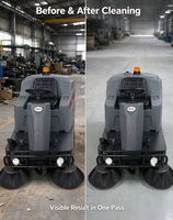 Balayeuse électrique S6 avec réservoir d'eau intégré, suppression de la poussière, machine de balayage de sols industriels