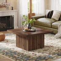 Table basse carrée Tribesigns de 31,5 pouces, style moderne du milieu du siècle, en bois, table à cocktails
