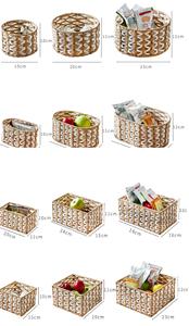 Panier de rangement en papier naturel avec poignée intégrée Panier rectangulaire pour organiser des <span class=keywords><strong>étagère</strong></span>s décoratives - Product Image 6