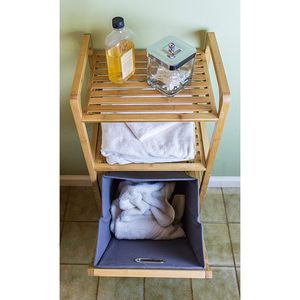 Cesto de Ropa Sucia Moderno y Ecológico con Tapa de Bambú, Asas de Transporte Fáciles, Ahorra Espacio, Esencial para el Baño y el Hogar - Product Image 2