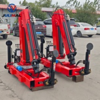 Grue de pont marine hydraulique pliante de 2 tonnes pour le levage de marchandises en mer, pour bateaux et navires, fabriquée en usine