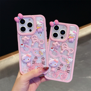 เคสโทรศัพท์มือถือลายการ์ตูนดนตรี KT Cat Bow สำหรับ iPhone 17 Air 16 15 14 Pro Max ลายดอกไม้เรซิ่น 3 มิติ น่ารัก DIY ลายดาว ฝาหลังใส - Product Image 1