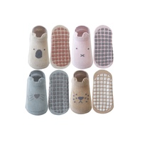 Chaussettes d'été à motif Animal pour bébé et enfant en bas âge, chaussettes antidérapantes en coton, vente en gros