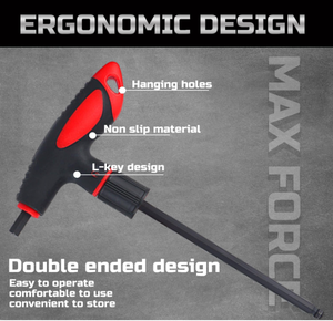 T Handle <strong>Allen</strong> Hex <strong>Key</strong> <strong>Set</strong> 16 Pieces SAE And Metric 5/64-3/8 Inch 2-10mm Ball Head Standard - Product Image 4