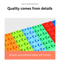 Blocs de construction en plastique PP à grandes particules pour enfants, compatibles LEGO, jouet éducatif pour garçons et filles de 4 à 6 ans, animaux, nature, château
