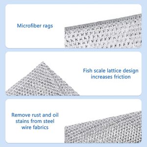 Essuie-tout de cuisine multi-usages en polyester réutilisable, anti-rayures, double couche - Product Image 3
