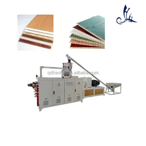 PVC Ceiling Panel Glossy Board Wall Panel Indoor Wood Decoration Plate WPC Plastic Profile Extruder Machine