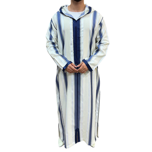 Premium Traditional Moroccan Men Handmade Gabardine Jellaba Outfit Matching Pants <b>Gift</b> Set Summer Breathable Lightweight - Product Image 1