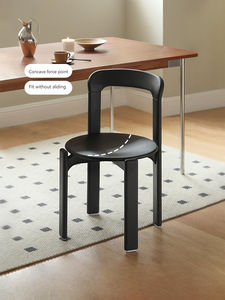 Silla de comedor de madera maciza de nuevo diseño nórdico, apilable de lujo Retro para el hogar, cocina, Hotel, banquete, escuela - Product Image 2