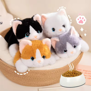 Peluche all'ingrosso a forma di gatto sdraiato, creativo e morbido, con imbottitura in cotone PP - Product Image 2