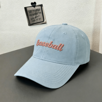 Gorra de Béisbol Unisex Vintage de Algodón Lavado con Bordado 3D de Letras, Parte Superior Suave Ajustable, Protección Solar para Exteriores, Uso Diario Informal