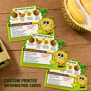 Carte d'information personnalisée pour sélection <span class=keywords><strong>de</strong></span> durians, carte en papier découpée, fabricant OEM ODM - Product Image 3